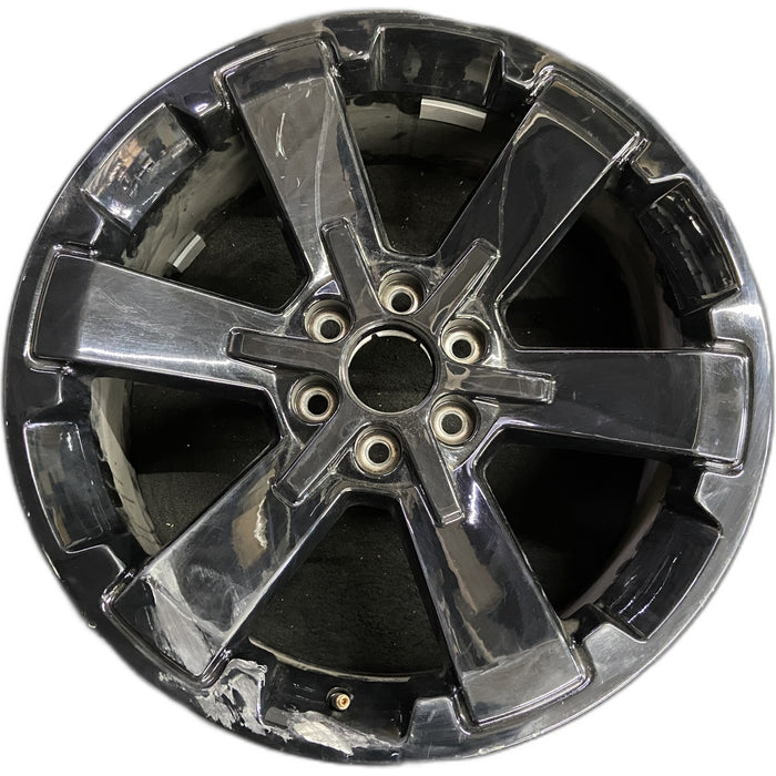22" ESCALADE 15-20 22x9, 6 spoke, single, black Original OEM Wheel Rim - Front View