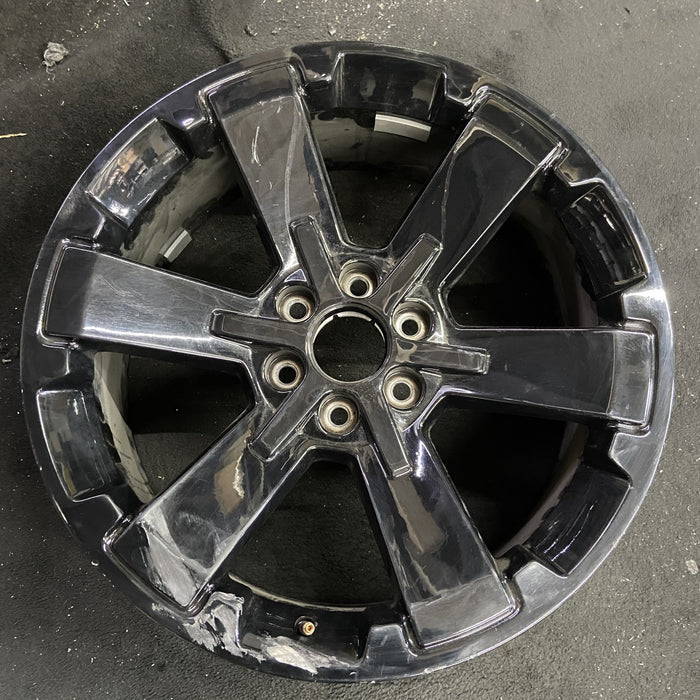 22" ESCALADE 15-20 22x9, 6 spoke, single, black Original OEM Wheel Rim - Angle View