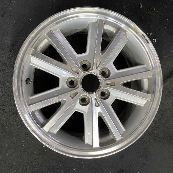 16" MUSTANG 05 16x7 5 split spoke aluminum bright pockets Original OEM Wheel Rim - Front View