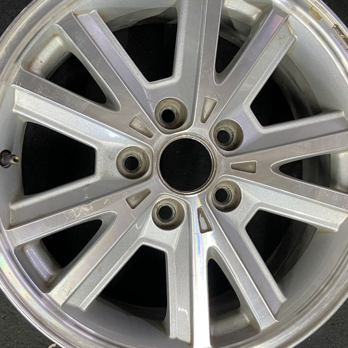 16" MUSTANG 05 16x7 5 split spoke aluminum bright pockets Original OEM Wheel Rim - Angle View
