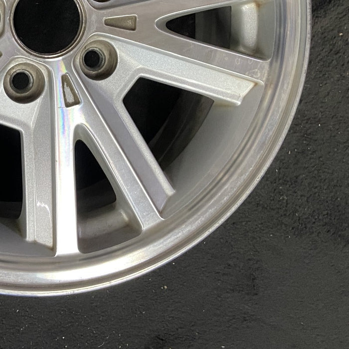 16" MUSTANG 05 16x7 5 split spoke aluminum bright pockets Original OEM Wheel Rim - Back View