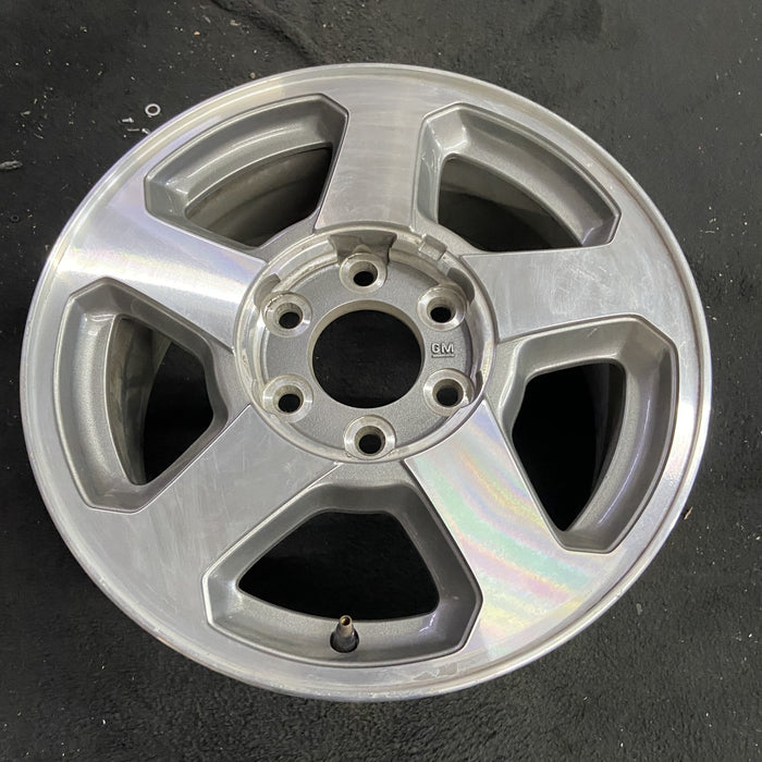 16" TRAILBLAZER 02-03 16x7, aluminum, 5 spoke, opt QC3 , Original OEM Wheel Rim - Side Profile