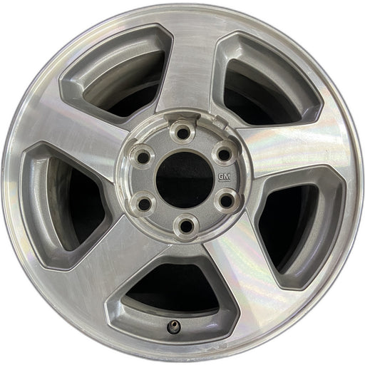 16" TRAILBLAZER 02-03 16x7, aluminum, 5 spoke, opt QC3 , Original OEM Wheel Rim - Front View