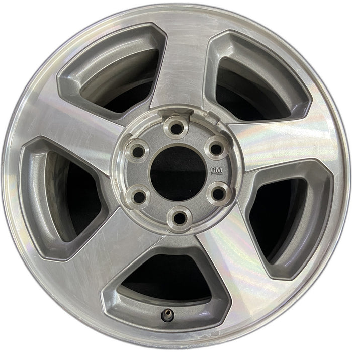 16" TRAILBLAZER 02-03 16x7, aluminum, 5 spoke, opt QC3 , Original OEM Wheel Rim - Front View