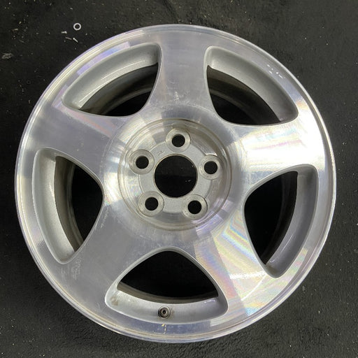 16" LINCOLN LS 00-01 16x7 5 spoke bright silver Original OEM Wheel Rim - Front View