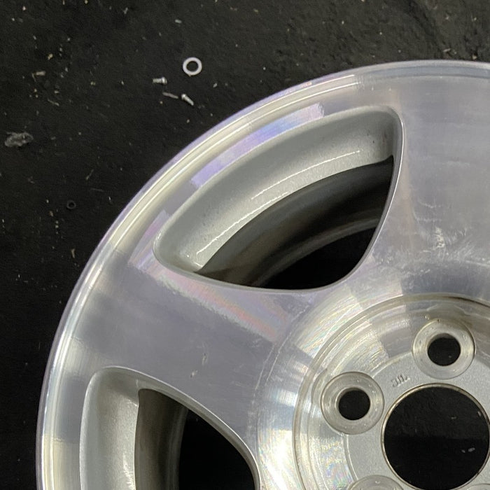 16" LINCOLN LS 00-01 16x7 5 spoke bright silver Original OEM Wheel Rim - Side Profile