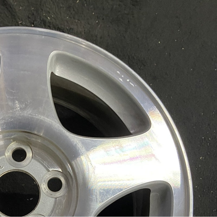 16" LINCOLN LS 00-01 16x7 5 spoke bright silver Original OEM Wheel Rim - Close-Up Detail