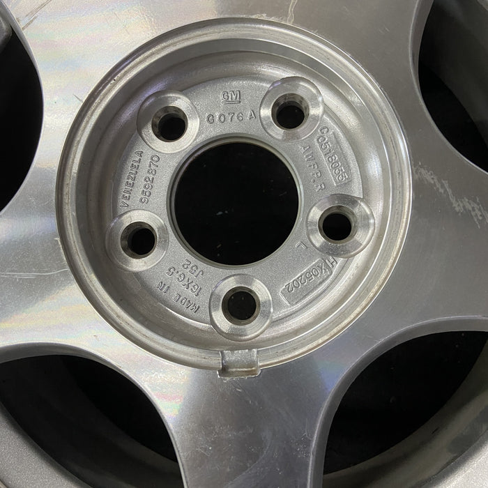 16" IMPALA 00-01 16x6.5, aluminum, 5 slot Original OEM Wheel Rim - Back View
