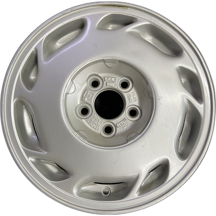 15" TAURUS 94-95 15x6 aluminum 10 slots Original OEM Wheel Rim - Front View
