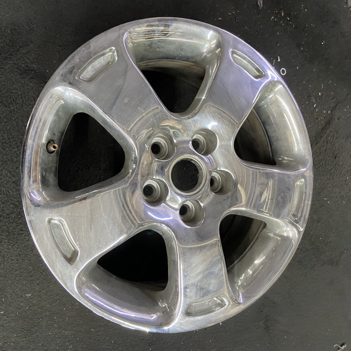 16" HHR 06-07 16x6.5, aluminum, , machined finish Original OEM Wheel Rim - Side Profile