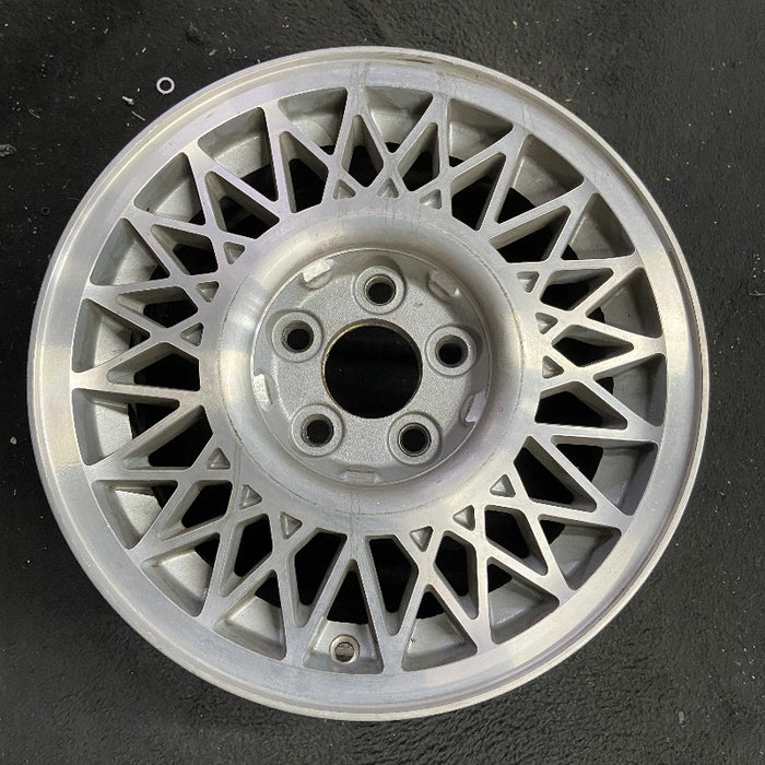 15" SABLE 86-90 15x6 aluminum bright finish Original OEM Wheel Rim - Front View