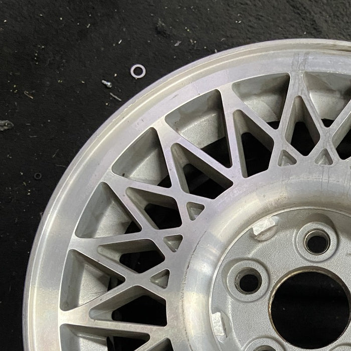 15" SABLE 86-90 15x6 aluminum bright finish Original OEM Wheel Rim - Side Profile