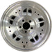 15" EXPLORER 93-94 15x7, aluminum, 10 depressions 10 holes Original OEM Wheel - Front View