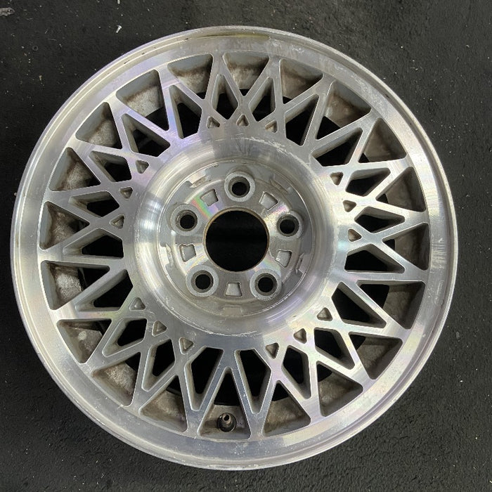 15" SABLE 86-90 15x6 aluminum bright finish Original OEM Wheel Rim - Front View