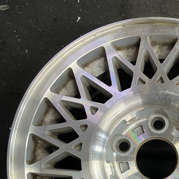 15" SABLE 86-90 15x6 aluminum bright finish Original OEM Wheel Rim - Side Profile