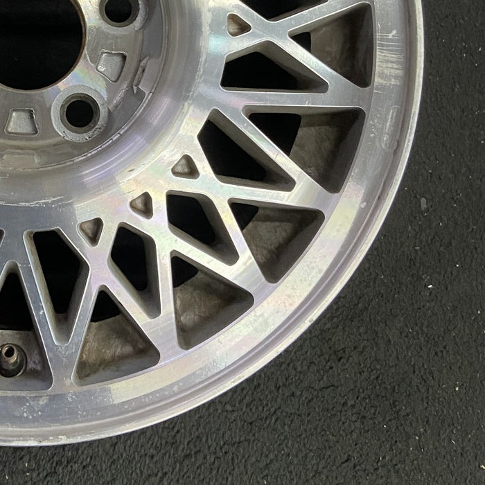 15" SABLE 86-90 15x6 aluminum bright finish Original OEM Wheel Rim - Back View