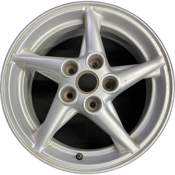 16" GRAND PRIX 99 16x6.5 aluminum 5 spoke off-set sparkle silver Original OEM - Front View