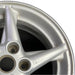 16" GRAND PRIX 99 16x6.5 aluminum 5 spoke off-set sparkle silver Original OEM - Side Profile
