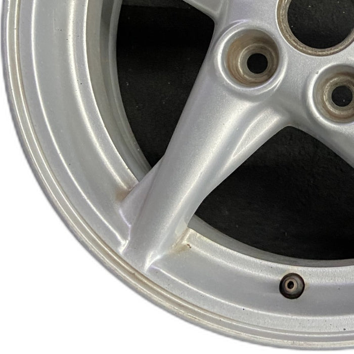 16" GRAND PRIX 99 16x6.5 aluminum 5 spoke off-set sparkle silver Original OEM - Back View