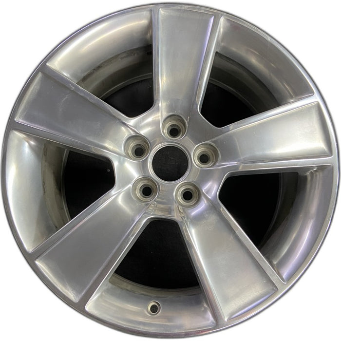 18" MUSTANG 06-09 18x8.5 5 spoke aluminum wide flat spoke silver paint Original - Front View