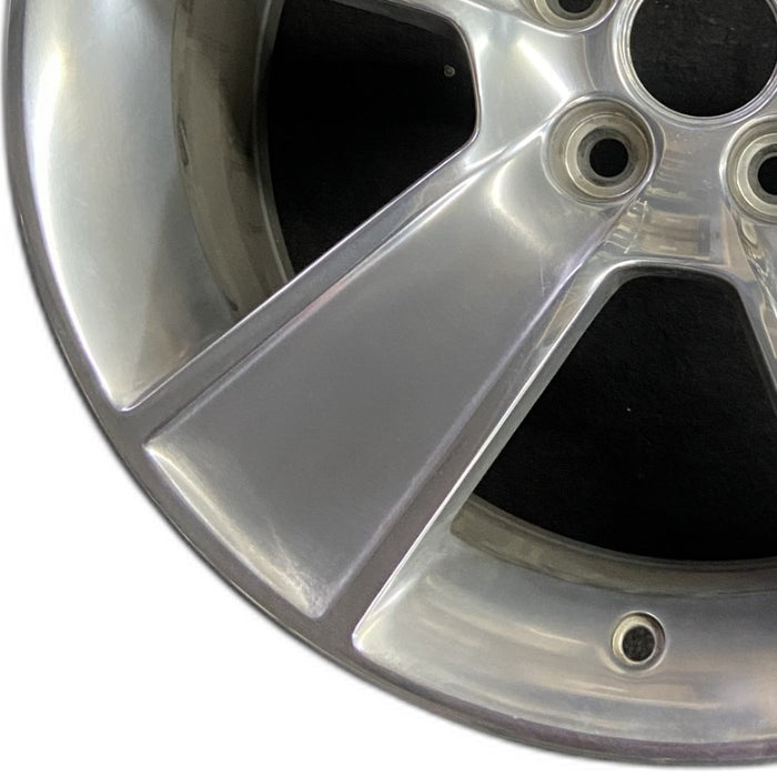 18" MUSTANG 06-09 18x8.5 5 spoke aluminum wide flat spoke silver paint Original - Back View