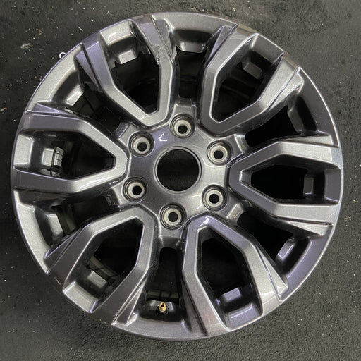 17" RANGER 19-22 17x8, , dark gray, , V spoke Original OEM Wheel Rim - Angle View