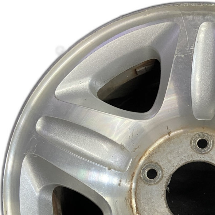 16" EXPEDITION 98 16x7 aluminum 5 spoke machined face Original OEM Wheel Rim - Angle View