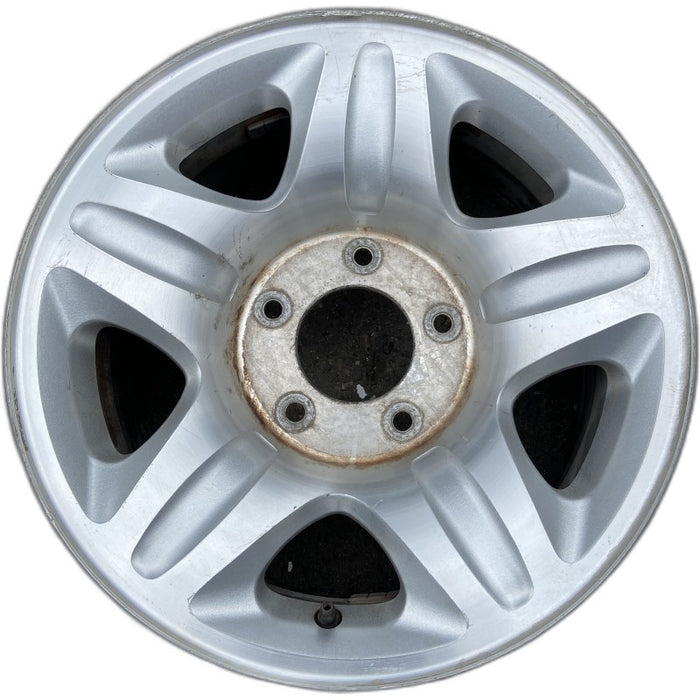 16" EXPEDITION 97 16x7 aluminum 5 spoke polished Original OEM Wheel Rim - Front View