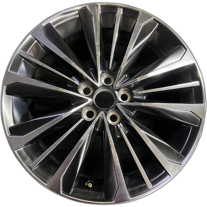 20" HIGHLANDER 20 20x8 , 15 spoke Original OEM Wheel Rim - MACHINED CHARCOAL - Front View