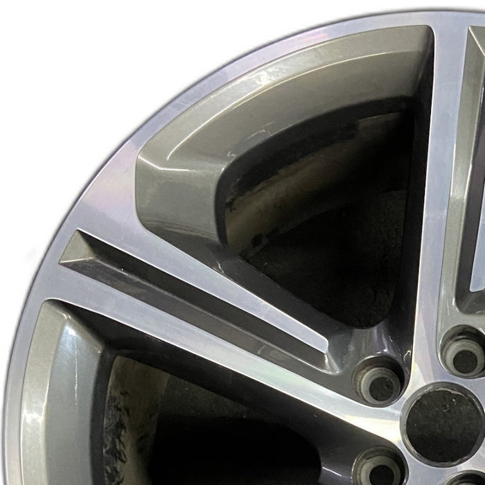 20" F-PACE 17-19 20x8.5 alloy 5 spoke fluted machined face gloss gray accents Original OEM Wheel Rim