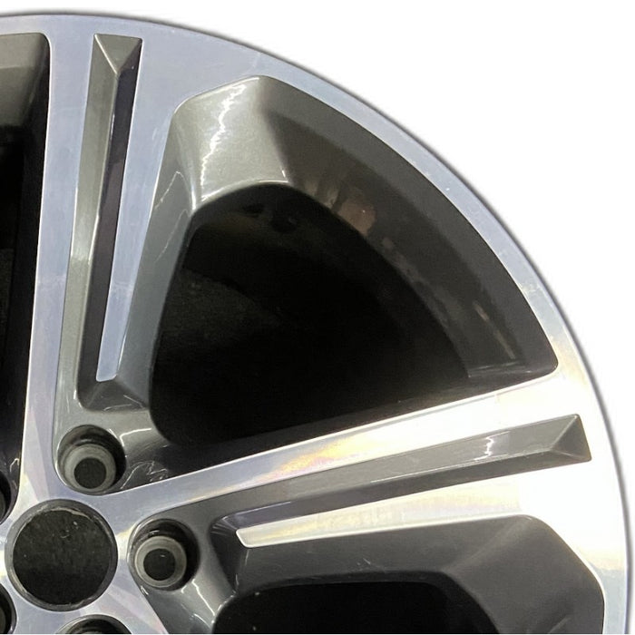 20" F-PACE 17-19 20x8.5 alloy 5 spoke fluted machined face gloss gray accents Original OEM Wheel Rim