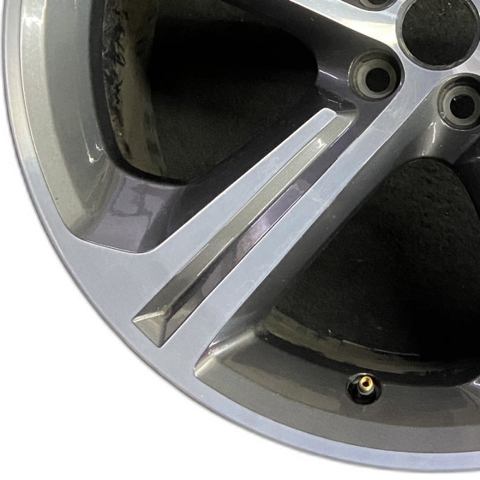 20" F-PACE 17-19 20x8.5 alloy 5 spoke fluted machined face gloss gray accents Original OEM Wheel Rim