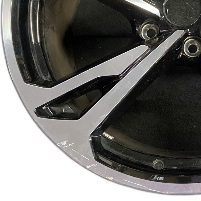 20" E-TRON GT 22-24 20x11 machined face with black pockets Original OEM Wheel - Back View