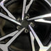 20" E-TRON GT 22-24 20x11 machined face with black pockets Original OEM Wheel - Angle View