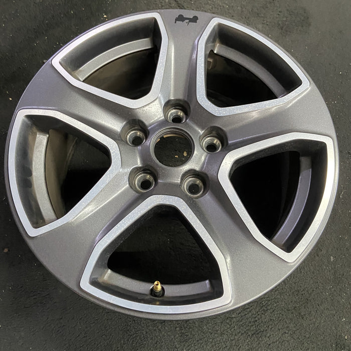 17" WRANGLER 18 VIN X , 17x7.5, , aluminum, straight spoke, w/o recessed outer - Side Profile