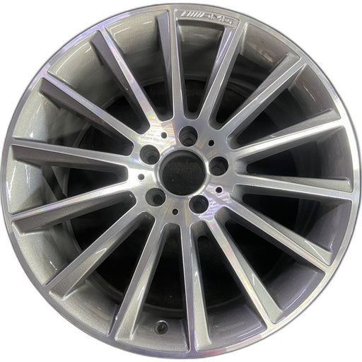 19" MERCEDES C-CLASS 15 205 Type; Sdn C400 14 spoke 19x8.5 gray accent Original - Front View