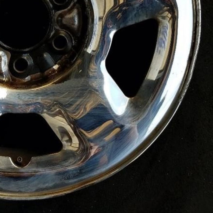 17" FORD F150 PICKUP 04 , 17x7.5, steel, chrome clad Original OEM Wheel Rim - Back View