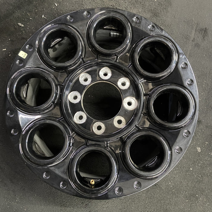 20" FORD F250SD PICKUP 23-25 20x8, , solid spoke, black, circle spoke Original - Angle View