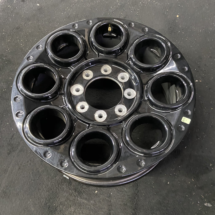 20" FORD F250SD PICKUP 23-25 20x8, , solid spoke, black, circle spoke Original - Close-Up Detail