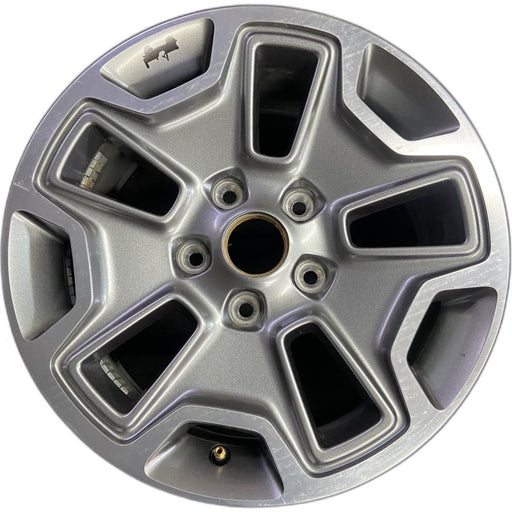 17" WRANGLER 13 17x7.5 10 hole w/machined accent gray Original OEM Wheel Rim - Front View