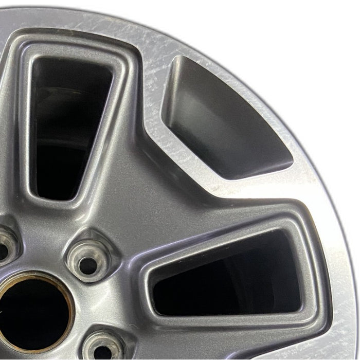 17" WRANGLER 13 17x7.5 10 hole w/machined accent gray Original OEM Wheel Rim - Side Profile