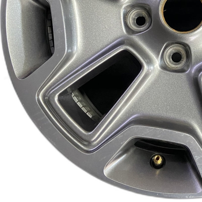 17" WRANGLER 13 17x7.5 10 hole w/machined accent gray Original OEM Wheel Rim - Back View