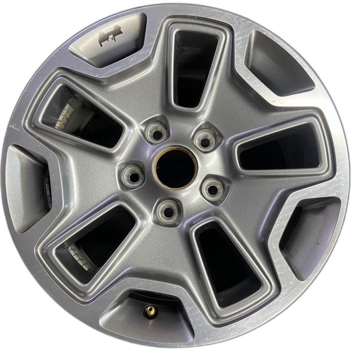 17" WRANGLER 13 17x7.5 10 hole w/machined accent gray Original OEM Wheel Rim - Front View