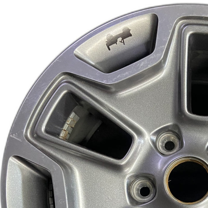 17" WRANGLER 13 17x7.5 10 hole w/machined accent gray Original OEM Wheel Rim - Angle View