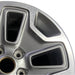 17" WRANGLER 13 17x7.5 10 hole w/machined accent gray Original OEM Wheel Rim - Side Profile