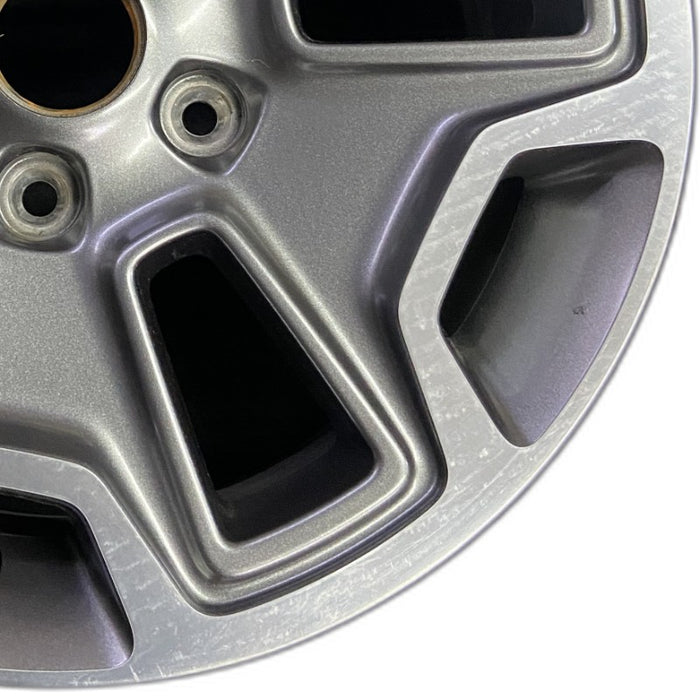 17" WRANGLER 13 17x7.5 10 hole w/machined accent gray Original OEM Wheel Rim - Close-Up Detail