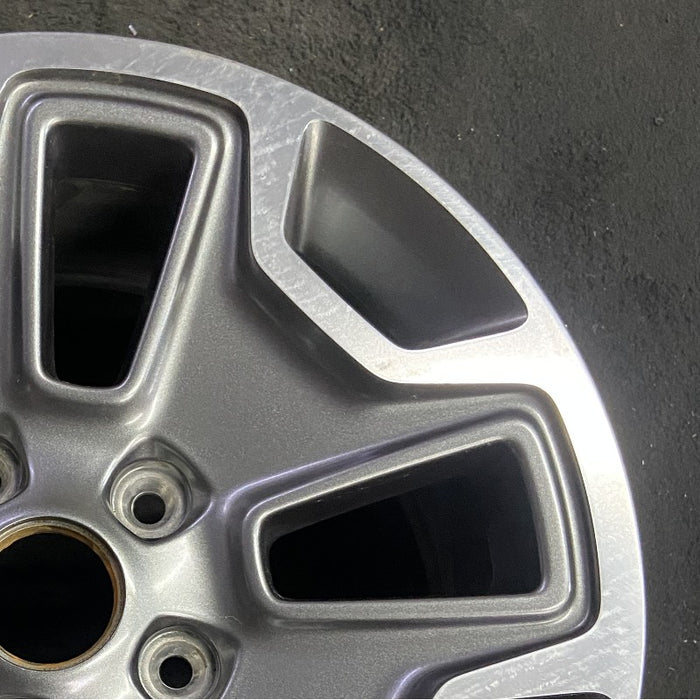 17" WRANGLER 13 17x7.5 10 hole w/machined accent gray Original OEM Wheel Rim - Close-Up Detail