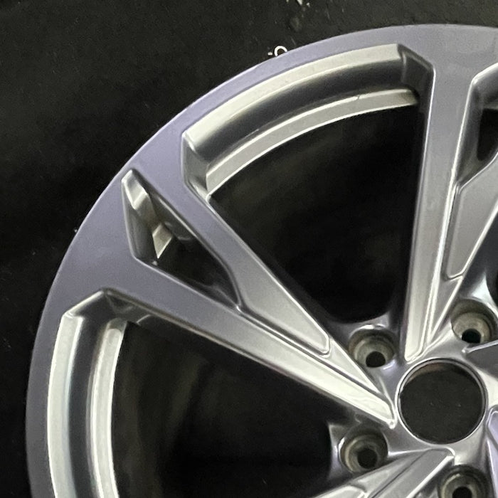 20" E-TRON GT 22-24 20x11 silver Original OEM Wheel Rim - Side Profile