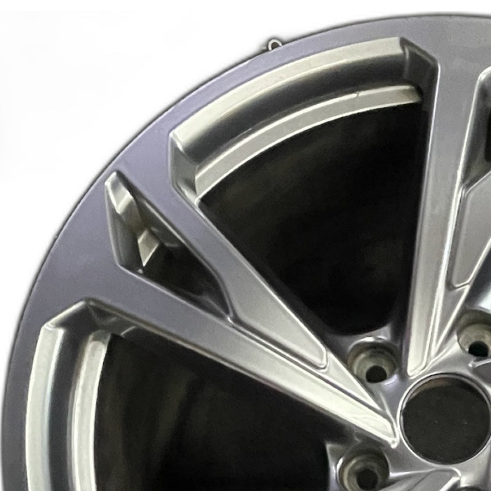 20" E-TRON GT 22-24 20x11 silver Original OEM Wheel Rim - Angle View