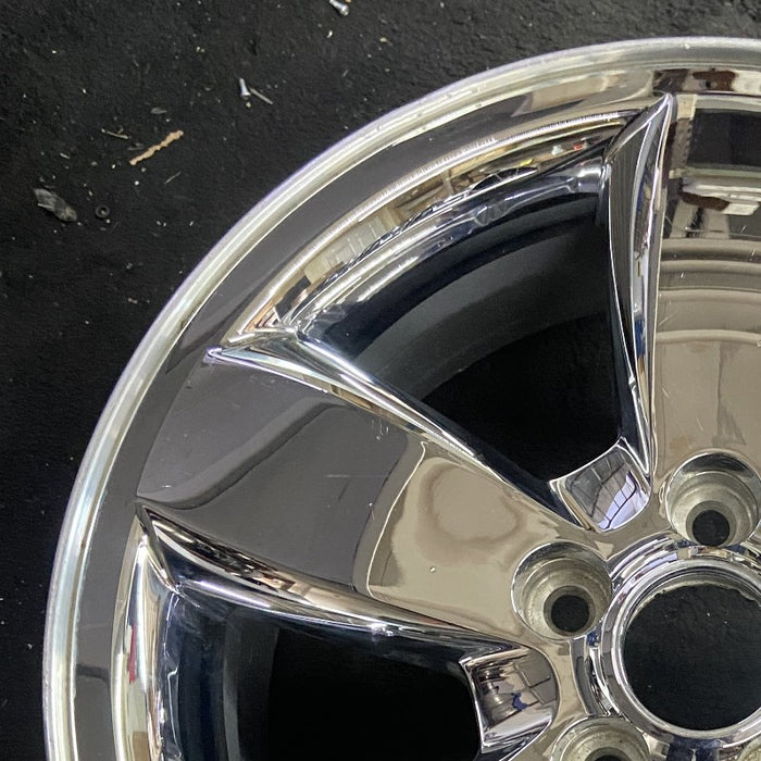 17" ESCAPE 08 VIN 1 8th digit 17x7 TPMS 5 spoke chrome clad Original OEM Wheel - Side Profile